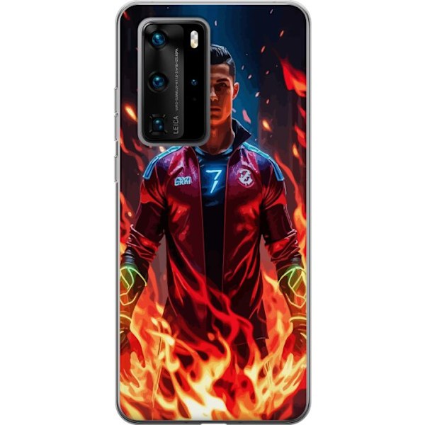 Huawei P40 Pro Genomskinligt Skal Ronaldo Inferno – fotbolls