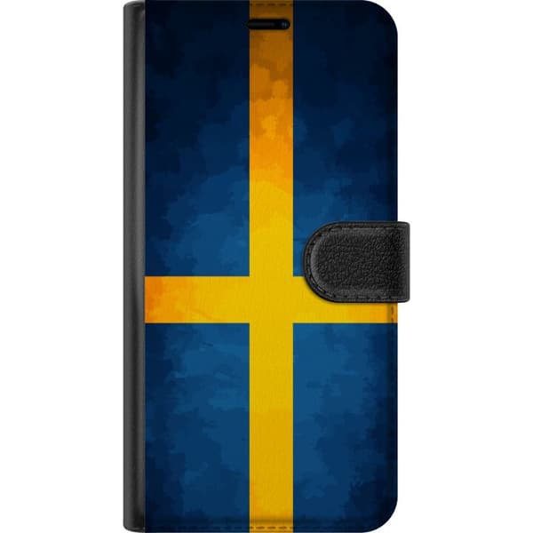 Kompatibel Tegnebogsetui til Samsung Galaxy A6 (2018) Svenska flaggan blå