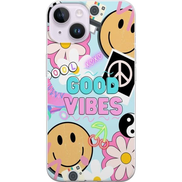 Kompatibelt Mobilskal till Apple iPhone 14 Good Vibes