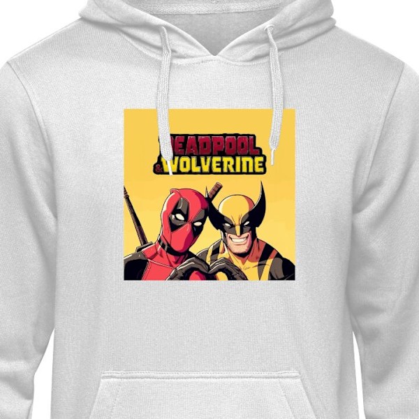 Børne-Hoodie | Blød Hættetrøje til Børn Deadpool & Wolver grå 7-8 År