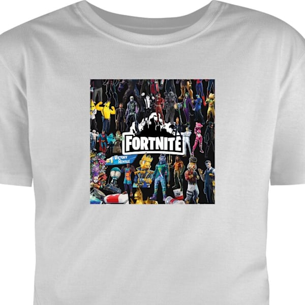 T-shirt til Voksen | Klassisk Voksen T-shirt Fortnite grå XXL