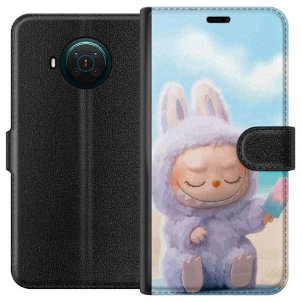 Nokia X10 Tegnebogsetui Labubu Lyserød Stemning