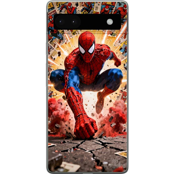 Kompatibelt Mobildeksel til Google Pixel 6a Spider Man action