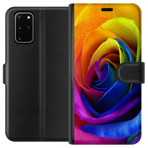 Kompatibel Tegnebogsetui til Samsung Galaxy S20+ Regnbue Rose