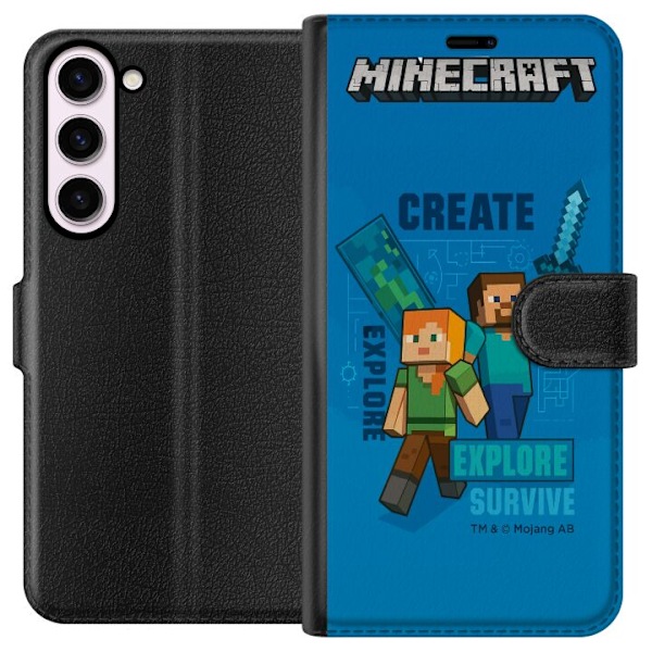 Samsung Galaxy S23+ Tegnebogsetui Minecraft Huler