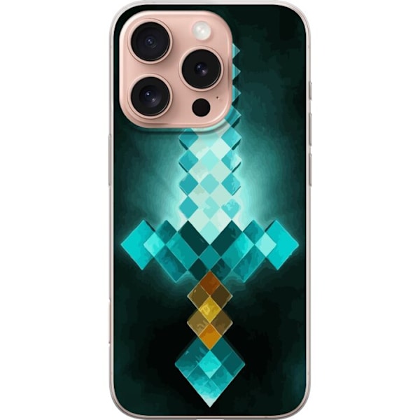 Apple iPhone 16 Pro Gennemsigtig cover Minecraft sværd