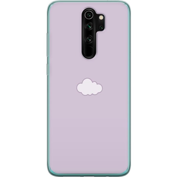 Xiaomi Redmi Note 8 Pro  Genomskinligt Skal Lila Moln – minimalistiskt moln på lila bakgrund