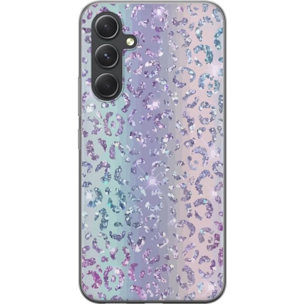 Samsung Galaxy S24 FE Genomskinligt Skal Glitter Leopard