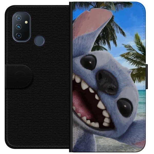 OnePlus Nord N100 Plånboksfodral Stitch mobilskal med Palmer