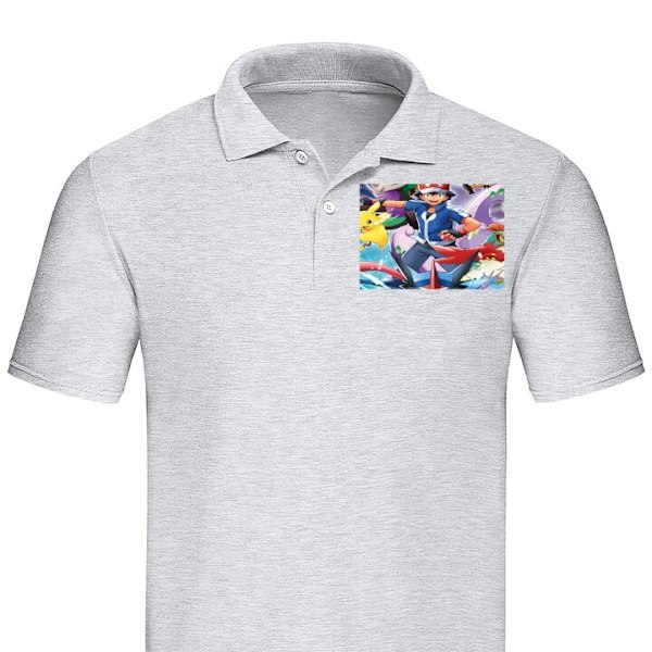 Poloshirt til Voksen | Elegant Poloshirt Pokemon Grå XX-Large