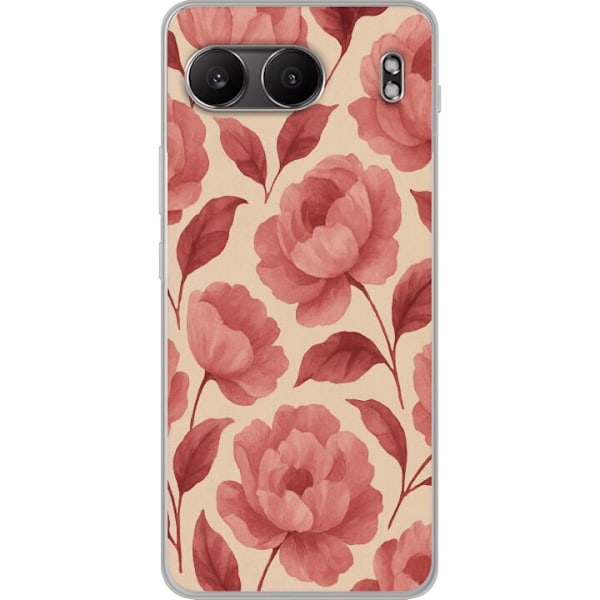 OnePlus Nord 4 Gennemsigtig cover Roseblomst