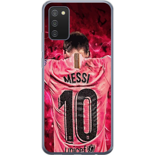 Samsung Galaxy A02s Läpinäkyvä kuori Messi Jalkapallo Barcelona Argentiina Motivoiva Legendaarinen Pelaaja FC Barcelona Numero 10 Urheilu Jalkapall