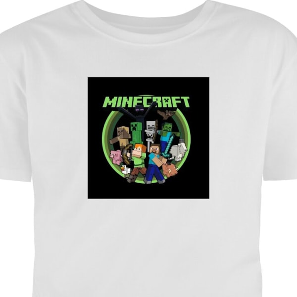 T-Shirt Minecraft vit XL