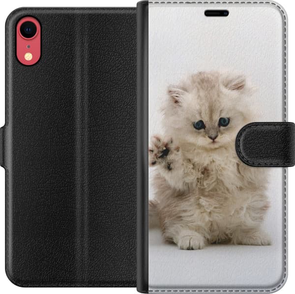 Kompatibelt Plånboksfodral till Apple iPhone XR Katt