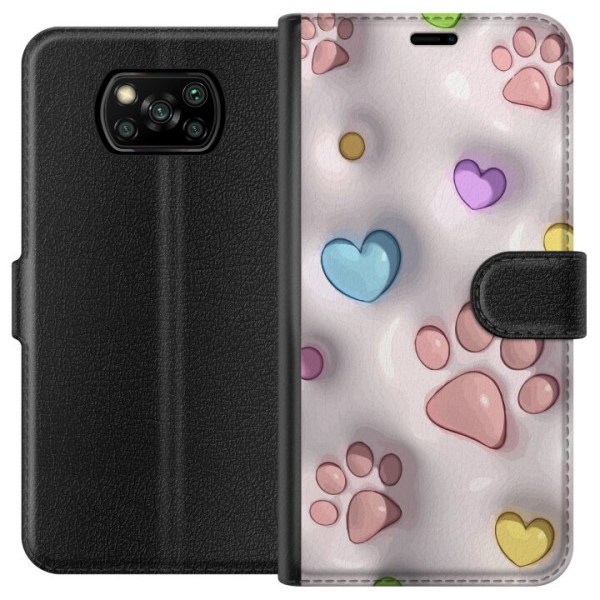 Xiaomi Poco X3 NFC Lommeboketui Fluffy Pfoten