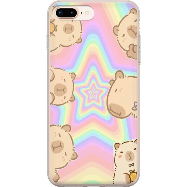 Apple iPhone 8 Plus Läpinäkyvä kuori Kawaii Capybara Galaxy