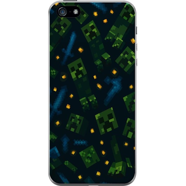 Apple iPhone 5 Genomskinligt Skal Minecraft Dungeons Mob