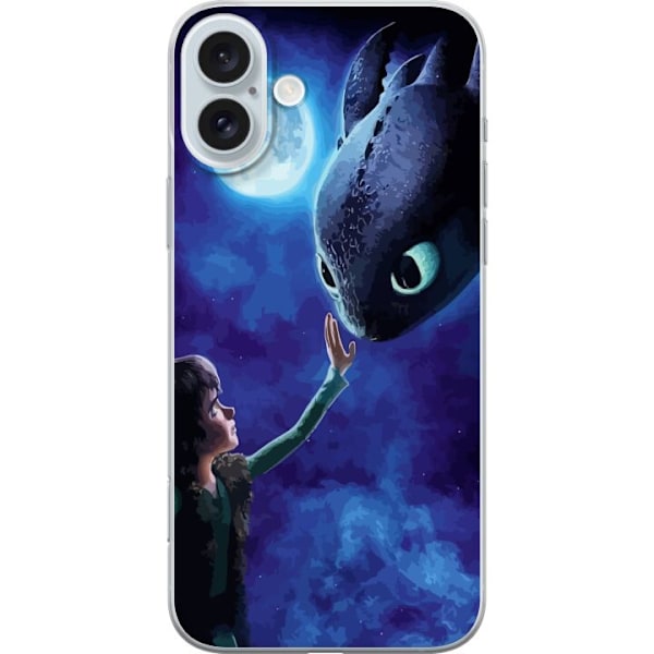 Apple iPhone 16 Plus Genomskinligt Skal Draktränaren How to Train Your Dragon