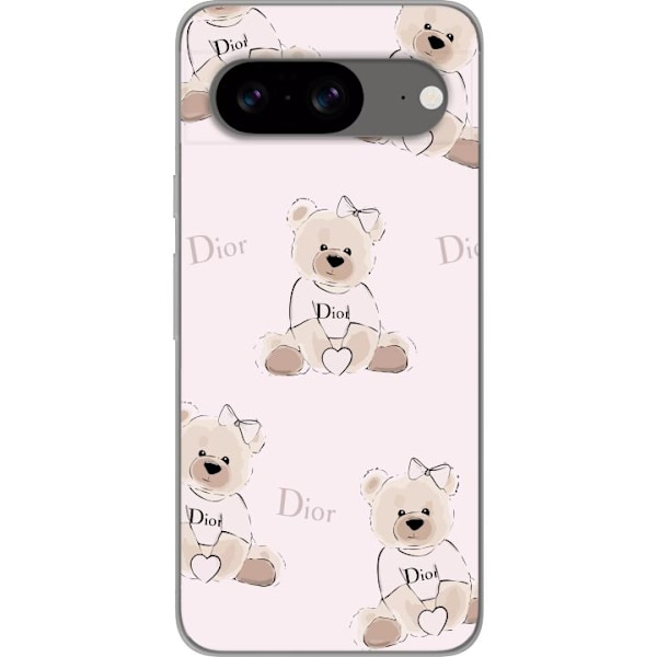Google Pixel 8 Läpinäkyvä kuori Teddy Dior Vibes - ylellinen nalle muotityyliin