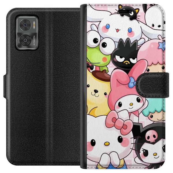 Motorola Moto E22i Tegnebogsetui Kawaii Sanrio Crew