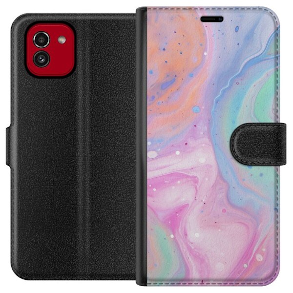 Samsung Galaxy A03 Tegnebogsetui Pastelmarmor