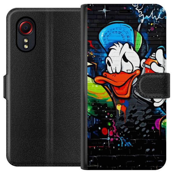 Samsung Galaxy Xcover 5 Tegnebogsetui Kalle Anka Graffiti Disney Design Sjovt Børnemotiv Farve Grafisk Populær Serie Ikonisk Disneyfigur