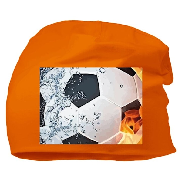 Hue til Voksen | Varm Beanie i Blødt Materiale Fodbold Ild Orange one size