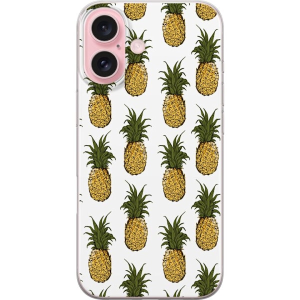 Apple iPhone 16 Genomskinligt Skal Ananas