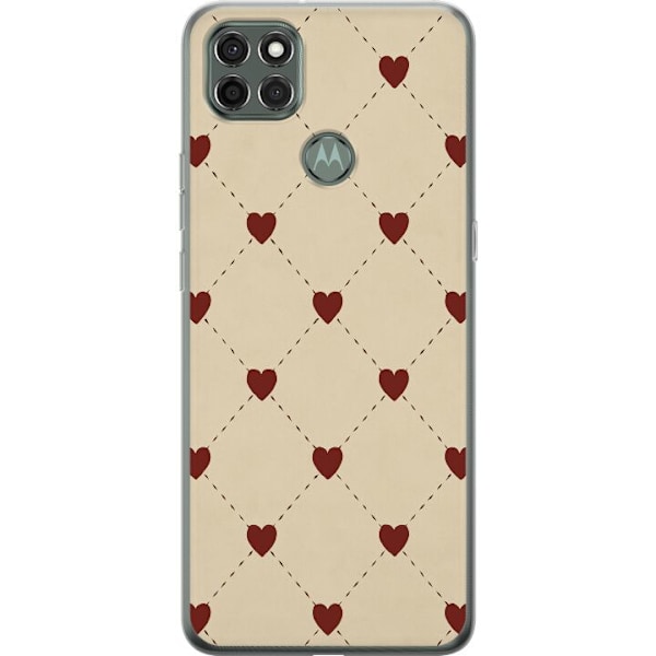 Motorola Moto G9 Power Gennemsigtig cover Hjertegitter