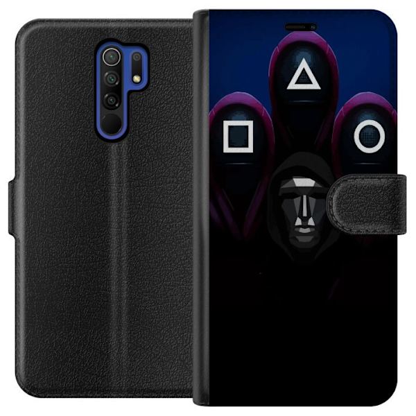 Xiaomi Redmi 9 Lompakkokotelo Squid Game Kausi 3 Uudet Ikoni Suosittu Sarja TV Motiivi Aasialainen Draama Trendikäs Graafinen Suunnittelu