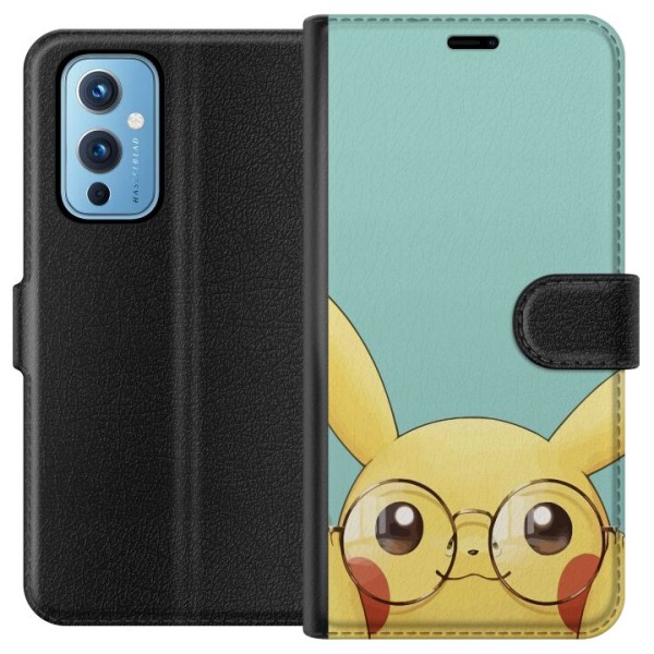 OnePlus 9 Tegnebogsetui Pikachu briller