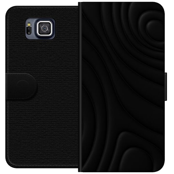 Samsung Galaxy Alpha Tegnebogsetui Sorte Bølger