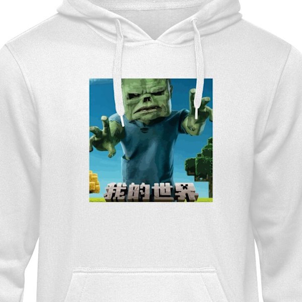 Hoodie til Voksen | Behagelig Hættetrøje A Minecraft Movie hvid L