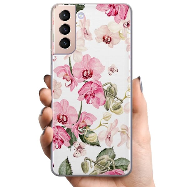 Samsung Galaxy S21 TPU Matkapuhelimen kuori Kukat