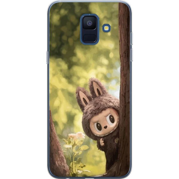 Samsung Galaxy A6 (2018) Gennemsigtig cover Labubu Graffiti Vibes – Gadekunst i monsterform