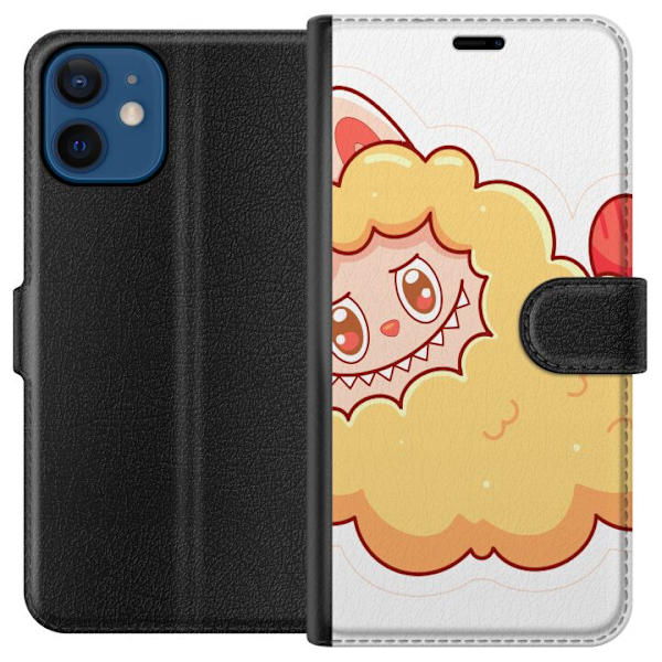 Apple iPhone 12 mini Lompakkokotelo Labubu Pesukarhu Pop Mart Hahmo Keräilyesine Söpö Suunnittelu Suosittu Teema Taideteos Leikkisarja