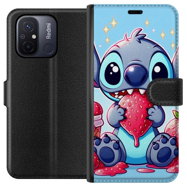 Xiaomi Redmi 12C Tegnebogsetui Strawberry Stitch