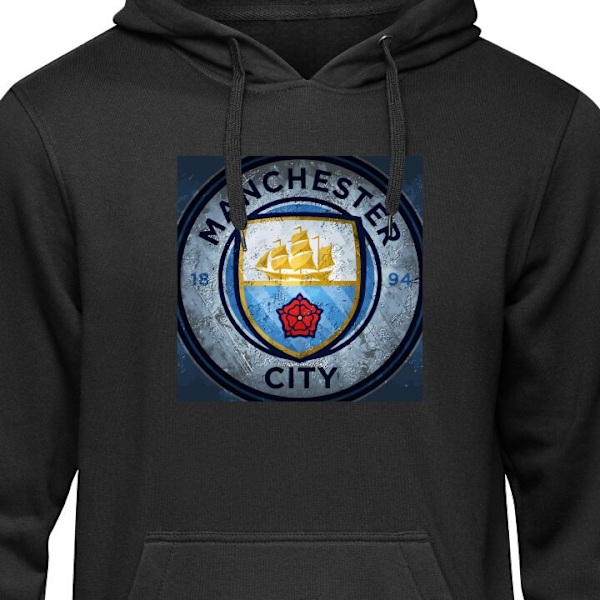 Lasten Huppari | Pehmeä Huppari Lapsille Manchester City FC musta 9-11 Vuotta