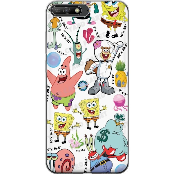 Huawei Y6 (2018) Gjennomsiktig deksel SpongeBob SquarePants