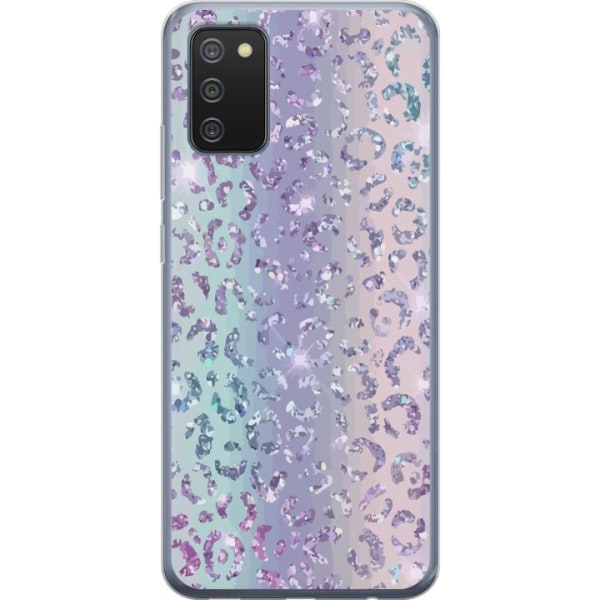 Samsung Galaxy A02s Läpinäkyvä kuori Glitter Leopard