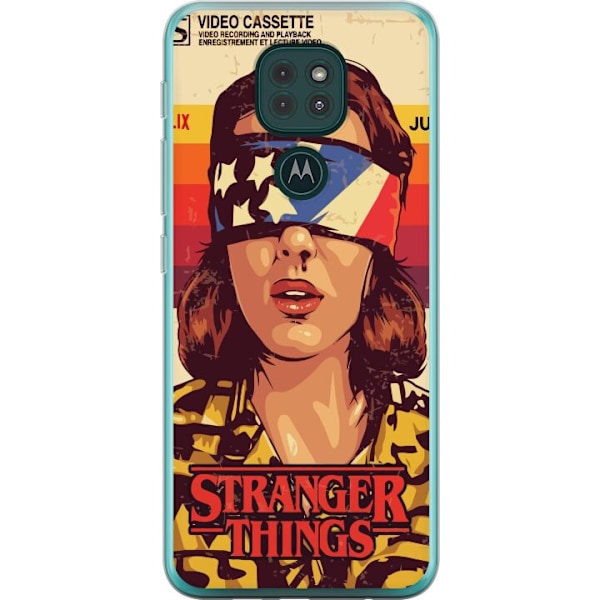 Motorola Moto G9 Play Gjennomsiktig deksel Stranger Things VHS