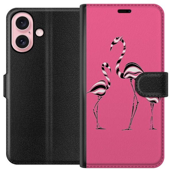 Apple iPhone 16 Lompakkokotelo Flamingo