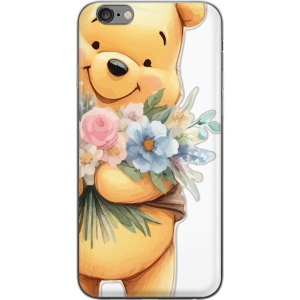 Apple iPhone 6s Plus Gjennomsiktig deksel Nalle Puh med blomst