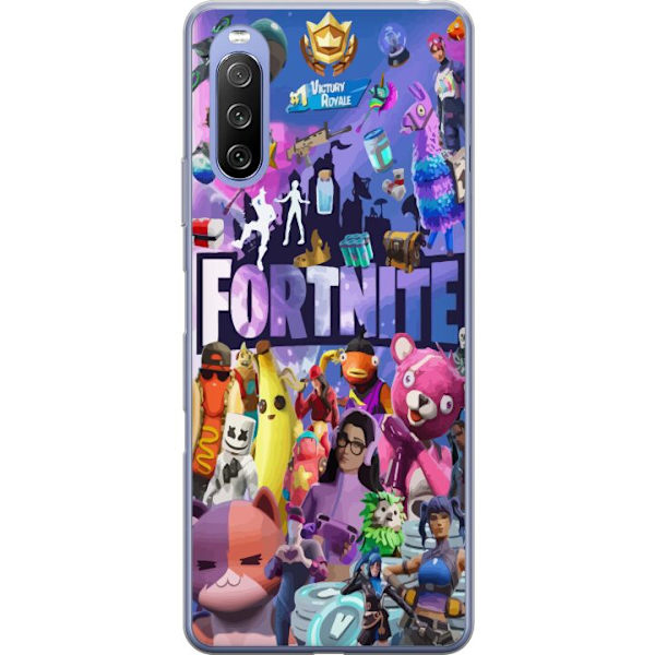 Sony Xperia 10 III Lite Läpinäkyvä kuori Fortnite Hahmot Peliteema Ikonit Peli Suunnittelu Suosittu Taistelurojalainen Lapset Pelihahmojen Teema