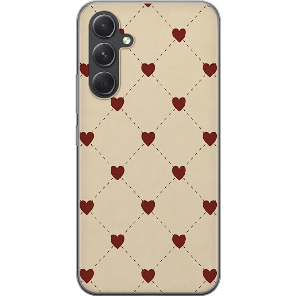 Samsung Galaxy S24+ Genomskinligt Skal Heart Grid