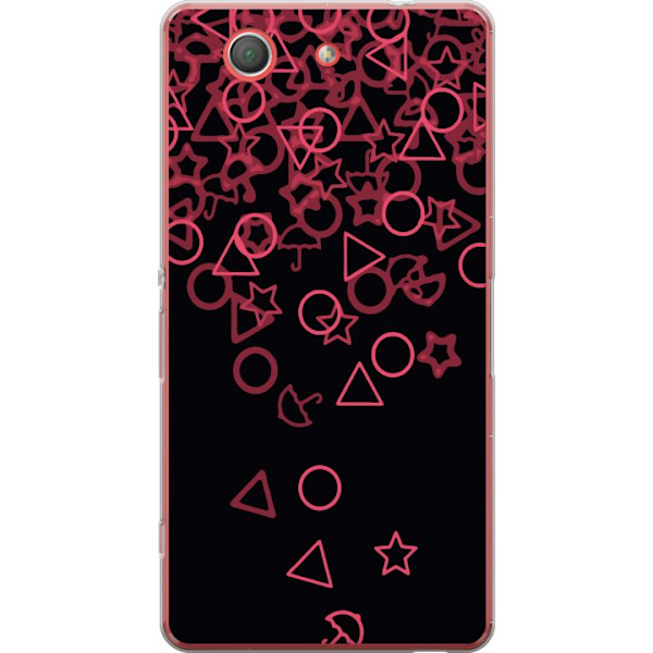 Sony Xperia Z3 Compact Genomskinligt Skal Squid Game Ikoner Serie Design Populärt TV Spel Ikoner Grafiskt Motiv Asiatisk Trend Dramaserie