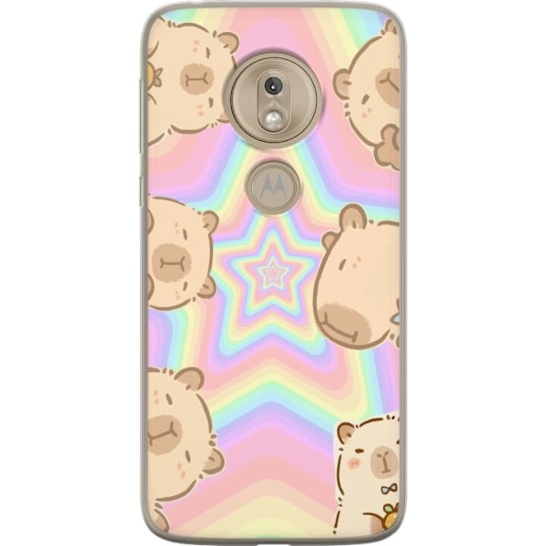 Motorola Moto G7 Play Genomskinligt Skal Kawaii Capybara Galax