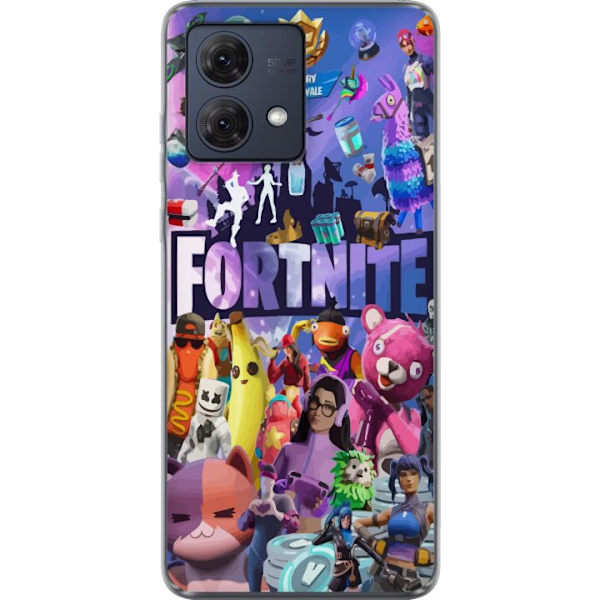 Motorola Moto G84 Läpinäkyvä kuori Fortnite Hahmot Peliteema Ikonit Peli Suunnittelu Suosittu Taistelurojalainen Lapset Pelihahmojen Teema