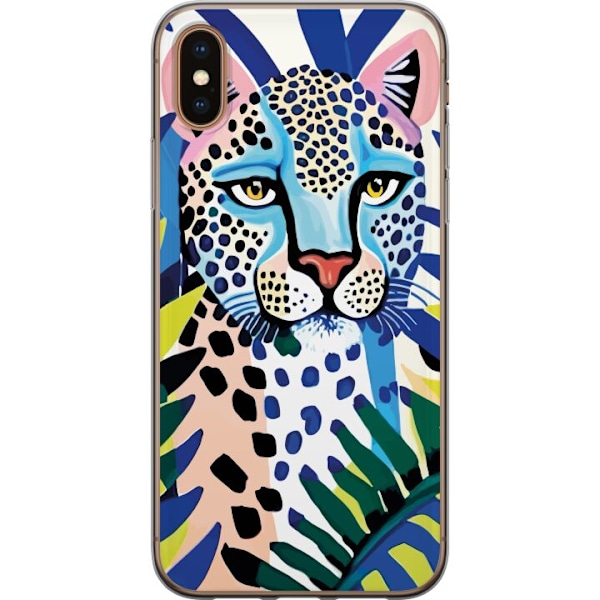 Apple iPhone X Gennemsigtig cover Livlig Leopard