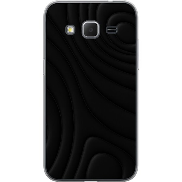 Samsung Galaxy Core Prime Genomskinligt Skal Black Waves